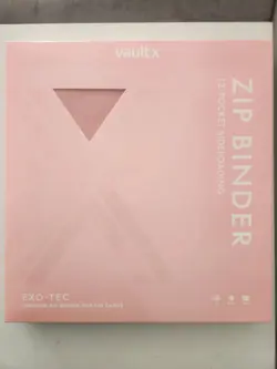 Vault X Just Pink 12-Pocket Exo-Tec Zip Binder - 480 Cards - New - Image 1