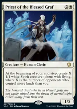 MTG Priest of the Blessed Graf (7/188) Innistrad Crimson Vow Commander LP - Image 1
