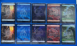 MTG Spider Man Secret Lair Venom Raised Foil Symbiote SET + All 4 F/NF Land Sets - Image 4