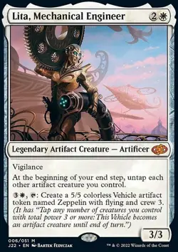 MTG Magic the Gathering Lita, Mechanical Engineer (6/835) Jumpstart 2022 NM - Image 1