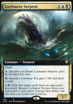 MTG Magic the Gathering Lochmere Serpent (381/477) Throne of Eldraine LP - Image 1