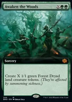 MTG Magic the Gathering Awaken the Woods (344/399) The Brothers' War NM - Image 1