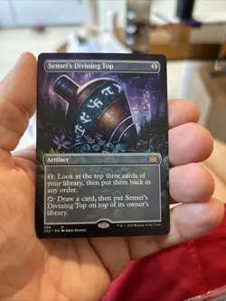 MTG Magic The Gathering Double Masters 2022 NM Borderless Sensei’s Divining Top - Image 1