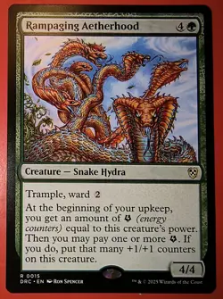 MTG, AETHERDRIFT: RAMPAGING AETHERHOOD- REGULAR FINISH, RARE #0015 DRC, NM - Image 1