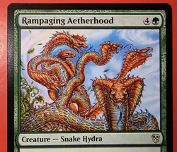 MTG, AETHERDRIFT: RAMPAGING AETHERHOOD- REGULAR FINISH, RARE #0015 DRC, NM - Image 2