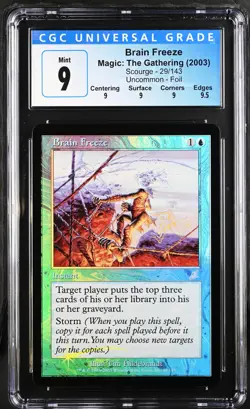 BRAIN FREEZE Scourge Foil CGC 9 Q+ MTG [Nostalgium] - Image 1