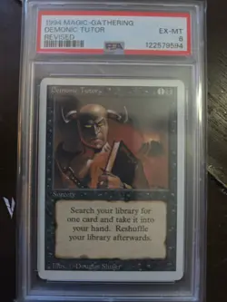 1994 Revised Democ Tutor PSA 6 Magic The Gathering - Image 1