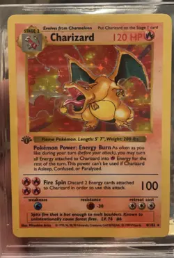 1999 Pokemon Base Set 1st Edition Shadowless Charizard 4/102 - BGS 6 (REGRADE) - Image 1