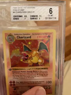 1999 Pokemon Base Set 1st Edition Shadowless Charizard 4/102 - BGS 6 (REGRADE) - Image 2