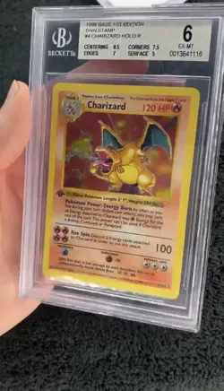 1999 Pokemon Base Set 1st Edition Shadowless Charizard 4/102 - BGS 6 (REGRADE) - Image 4