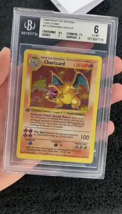 1999 Pokemon Base Set 1st Edition Shadowless Charizard 4/102 - BGS 6 (REGRADE) - Image 5