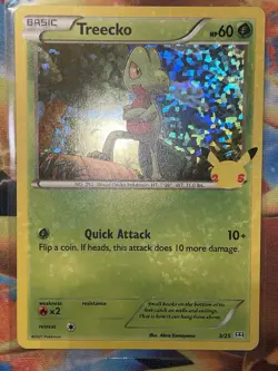 Treecko HOLO RARE 3/25 McDonalds 25th Anniversary Pokemon SWSH Promo NM 2021 - Image 2