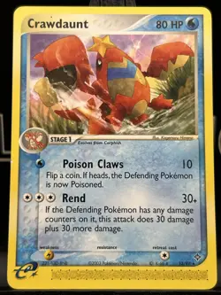 Pokemon Crawdaunt 13/97 DR EX Dragon 2003 Non Holo LP - Image 3