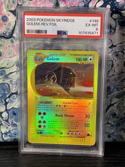 Crystal Golem #148 Skyridge Reverse Foil Holo Rare Pokemon 2003 - Image 1