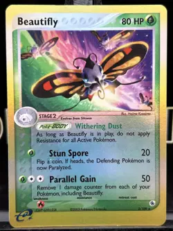 Pokemon TCG Beautifly 2/109 Ruby & Sapphire Reverse Holo Rare NM - Image 3