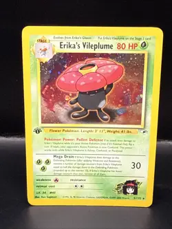Pokemon TCG Erika's Vileplume Gym Heroes 5/132 Holo 1st Edition Holo Rare - Image 1