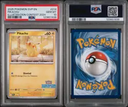 Pokemon Scarlet & Violet Promos #214 Pikachu Illustration Contest PSA 10 - Image 3
