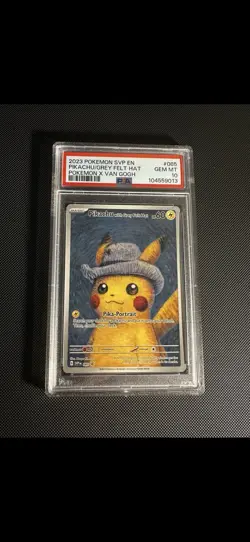 2023 Pokemon Promo S&V Black Star Pikachu with Grey Felt Hat x Van Gogh PSA 10 - Image 1