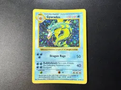 Pokemon TCG Base Set Gyarados Shadowless Holo Rare 6/102 MP - Image 1