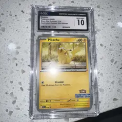Pikachu Black Star Promo 214 Illustration Contest 2024 Pokemon CGC Gem Mint 10 - Image 2