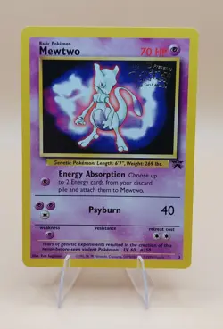 Mewtwo Pokemon Black Star Promo #3 Pokemon Movie WOTC 1999 (2 of 2) - Image 1