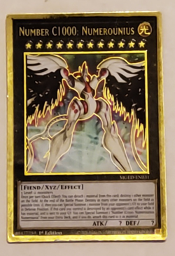 Yu-Gi-Oh Number C1000: Numerounius 1st Edition Gold Rare MGED-EN031 - Image 1