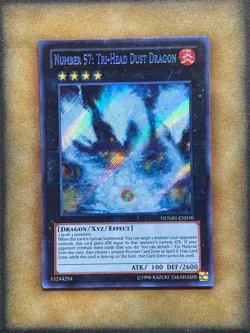 Yugioh Number 57: Tri-Head Dust Dragon NUMH-EN030 Secret Rare MP - Image 1