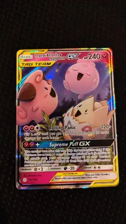 Pokemon TCG Togepi Cleffa Igglybuff GX Card 143/236 Cosmic Eclipse - Image 1