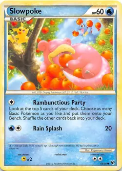 SLOWPOKE 66/90 - Non Holo - common - Undaunted - 2010 Pokemon CARD - NM - Image 1