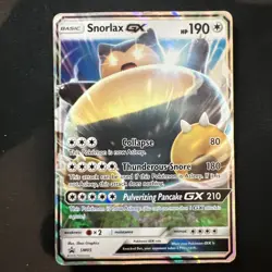 Pokemon Snorlax GX 2016 Full Art Ultra Rare Black Star Promo Holo Card SM05 - Image 1