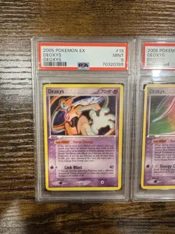 3 Deoxys 2005 Pokemon Ex Deoxys PSA 9 Graded Card MINT #16/107, #17/107, #18/107 - Image 3