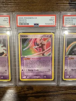 3 Deoxys 2005 Pokemon Ex Deoxys PSA 9 Graded Card MINT #16/107, #17/107, #18/107 - Image 4