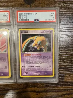 3 Deoxys 2005 Pokemon Ex Deoxys PSA 9 Graded Card MINT #16/107, #17/107, #18/107 - Image 5