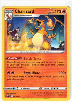 Charizard 001/015 McDonald's 2024 Happy Meal Promo Pokemon Card - Image 1
