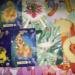 7 Cracked Ice & Star Holos Meganium & Bayleef Card Multiple database Sets - Image 4