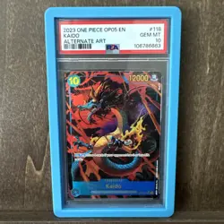 PSA 10 Kaido OP05-118 SEC Alternate Art Awakening of the New Era One Piece Card - Image 1