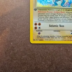 1st Edition Machamp 8/102 Pokemon Base Set Holo Rare Card - HP - First Ed - Image 4