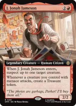~ J. Jonah Jameson (Extended Art) ~ NM Foil ~ Marvel's Spider-Man ~ MTG ~ - Image 1