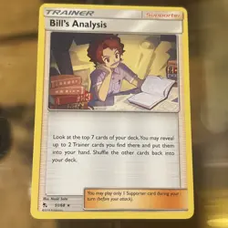 Bill's Analysis 51/68 Hidden Fates Regular Pokemon Card - Image 1