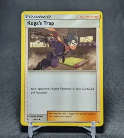 Koga's Trap Regular Uncommon Trainer 2019 Hidden Fates Pokemon TCG Card 59/68 - Image 1