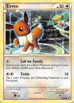 EEVEE 48/90 - Non Holo - common - Undaunted - 2010 Pokemon CARD - NM - Image 1