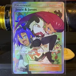 Pokemon TCG Full Art Trainer Holo Card Jessie and James 68/68 Hidden Fates - Image 1