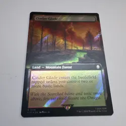 Cinder Glade SURGE FOIL EXTENDED 1018 Rare Fallout PIP NM Magic The Gathering - Image 1