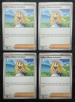 Lillie's Determination 119/132 - Playset of 4 - Pokemon TCG: Mega Evolution - Image 1