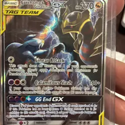 FULL ART Garchomp & Giratina GX Tag Team ULTRA RARE Pokemon Promo Holo SM193 LP - Image 1