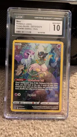 Mew GG10/GG70 Pokemon TCG 2023 Crown Zenith Ultra Rare Holo CGC Gem Mint 10 - Image 1