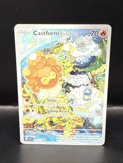 Pokemon TCG Castform Sunny Form 195/191 Illustration Rare Surging Sparks Holo B - Image 2