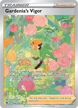 Pokemon TCG Gardenia's Vigor Crown Zenith: Galarian Gallery GG61/GG70 Regular... - Image 1