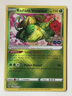 Radiant Venusaur Radiant Rare Pokemon GO 004/078 NM - Image 1