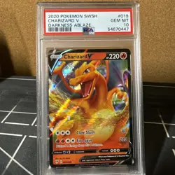 Pokemon TCG Charizard V 19/189 SWSH Darkness Ablaze Ultra Rare PSA 10 Gem Mint - Image 1